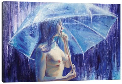 All The Rain Is Falling On Me Canvas Art Print - The Perfect Storm