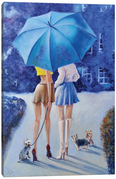Yorkies Canvas Art Print - Yorkshire Terrier Art