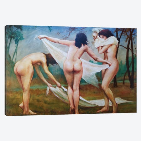 The Great Bathers Canvas Print #IMA76} by Isabel Mahe Canvas Art