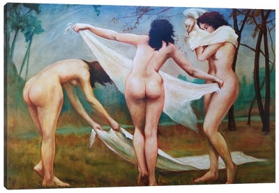 The Great Bathers Canvas Art Print - Isabel Mahe
