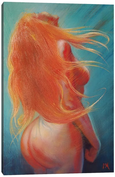 Hair Flying Canvas Art Print - Isabel Mahe
