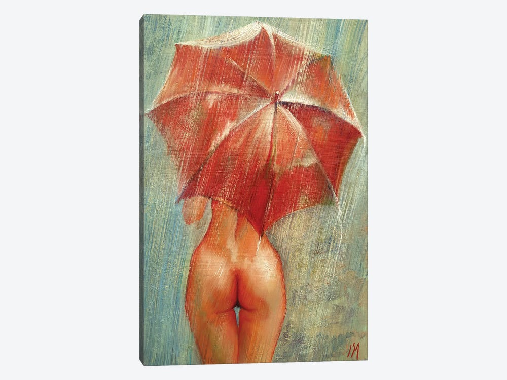Red Umbrella by Isabel Mahe 1-piece Canvas Art Print