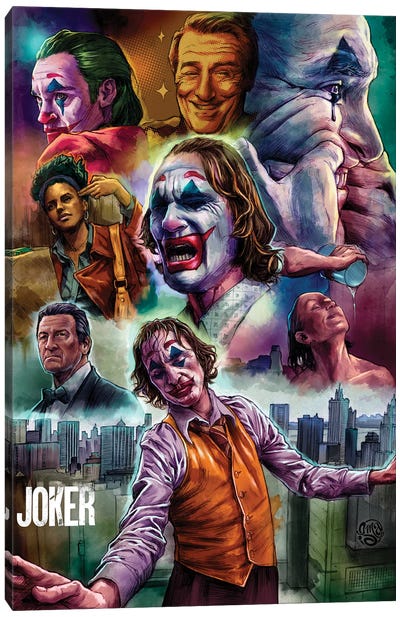 Joker Movie Poster Canvas Art Print - The Joker