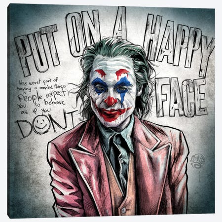 Joker Canvas Print #IMC19} by ismaComics Art Print