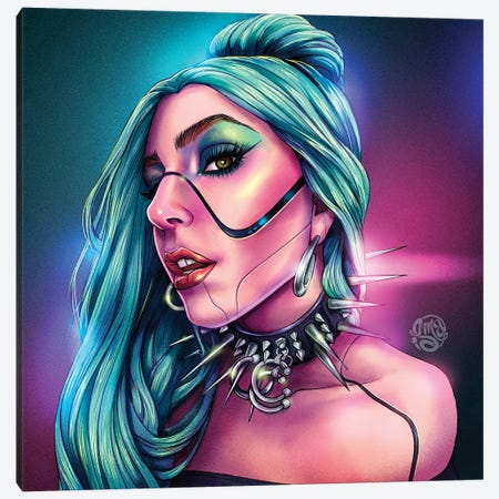 Lady Gaga Chromatica Canvas Print #IMC22} by ismaComics Canvas Art