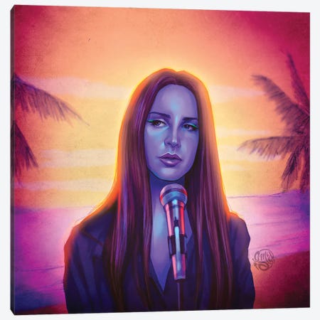 Lana del Rey - Fck It I Love It Canvas Print #IMC23} by ismaComics Canvas Artwork