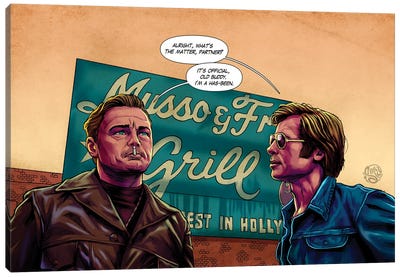 Once Upon A Time In Hollywood Canvas Art Print - Cinematic Gallery