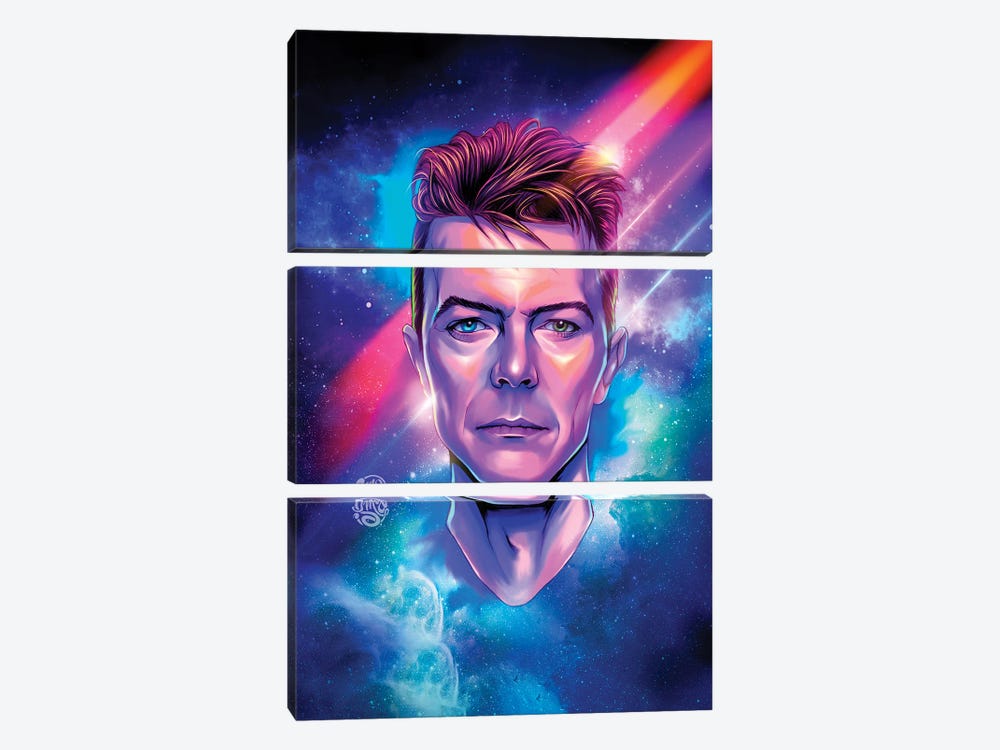 David Bowie by ismaComics 3-piece Canvas Art Print
