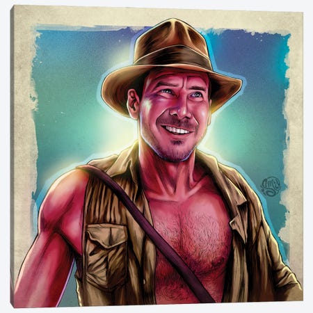 Indiana Jones Canvas Print #IMC52} by ismaComics Canvas Print