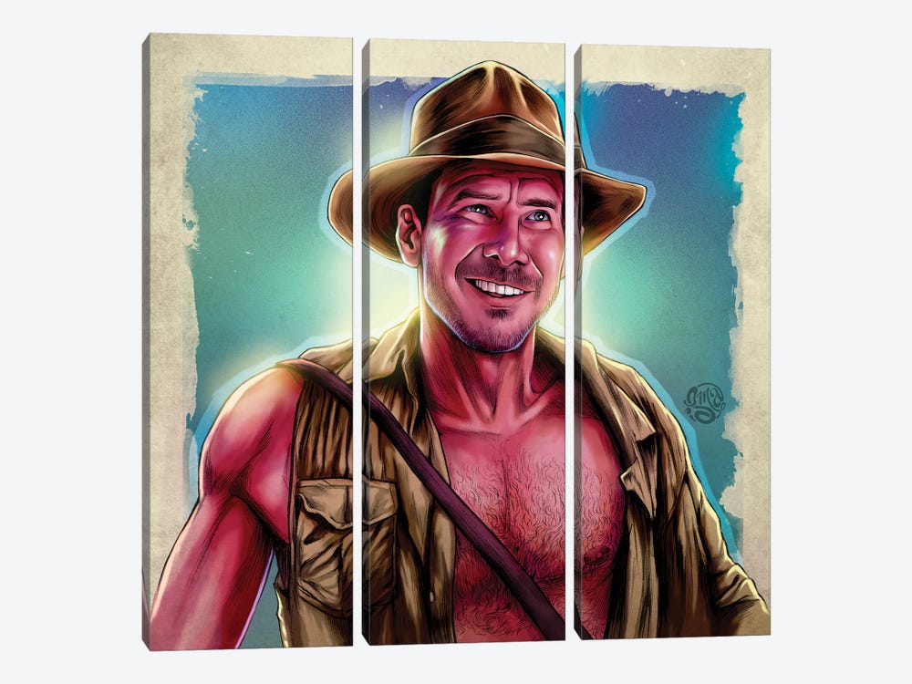 Indiana Jones by ismaComics 3-piece Canvas Art Print