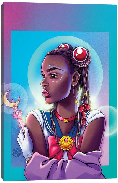 Black Sailor Canvas Art Print - Cosmic Pop Culture