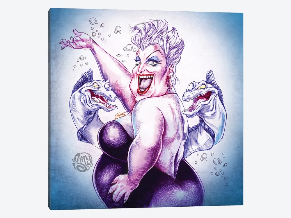 Ursula The Sea Witch by ismaComics 1-piece Canvas Art
