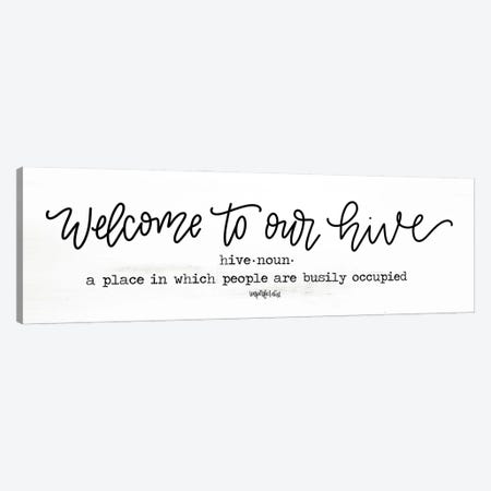 Welcome to Our Hive Canvas Print #IMD105} by Imperfect Dust Art Print