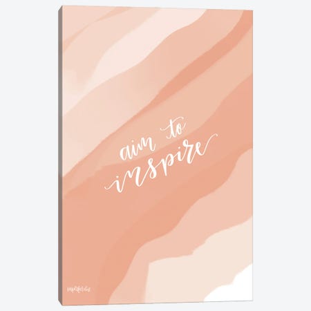 Aim to Inspire Canvas Print #IMD107} by Imperfect Dust Canvas Print
