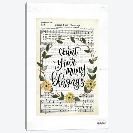 Count Your Many Blessings Canvas Print #IMD113} by Imperfect Dust Canvas Art Print