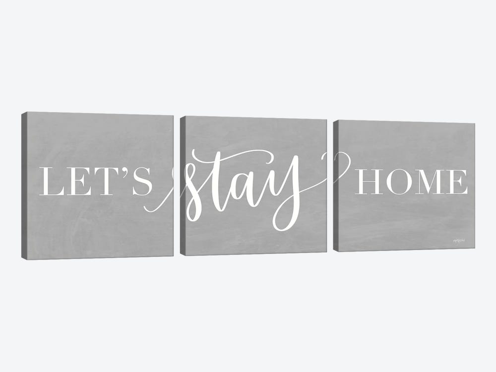 Let's Stay Home I 3-piece Canvas Art Print