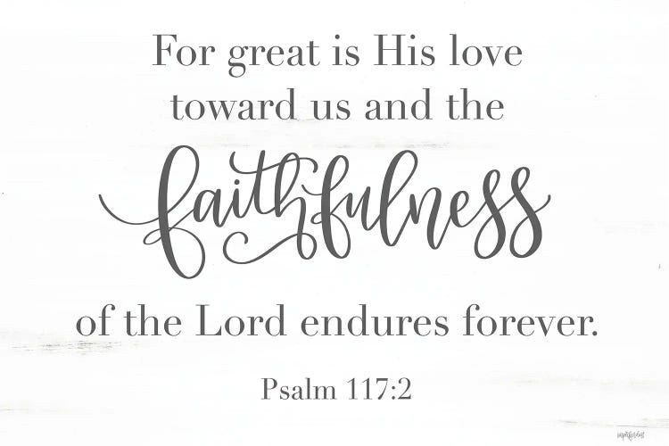 Faithfulness by Imperfect Dust wall art
