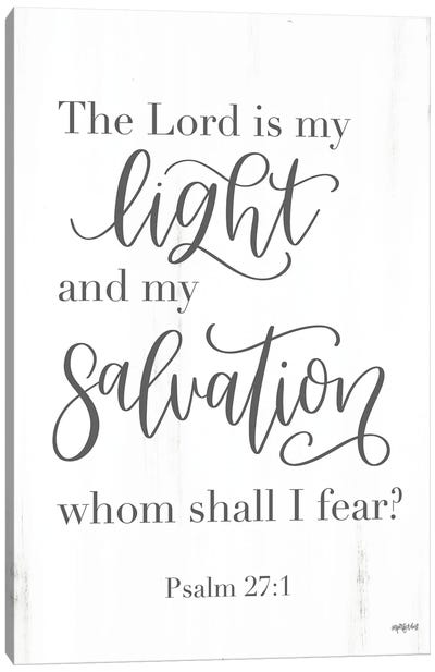 Light and Salvation Canvas Art Print - Bible Verse Art