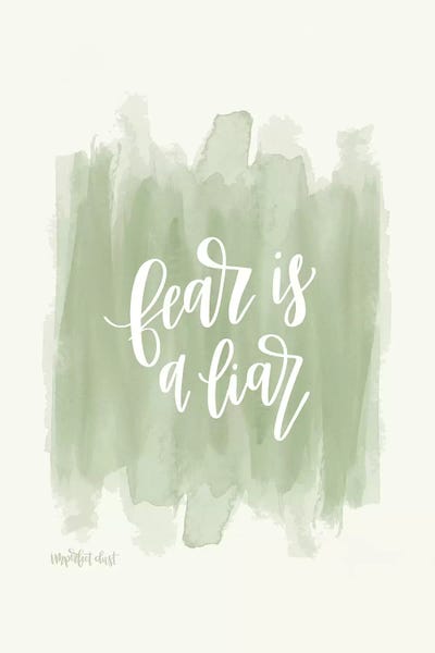 Fear is a Liar by Imperfect Dust framed canvas print