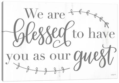 Blessed Guest Canvas Art Print - Imperfect Dust
