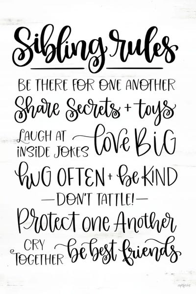 Sibling Rules by Imperfect Dust framed canvas print