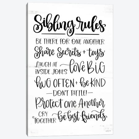 Sibling Rules Canvas Print #IMD217} by Imperfect Dust Canvas Print