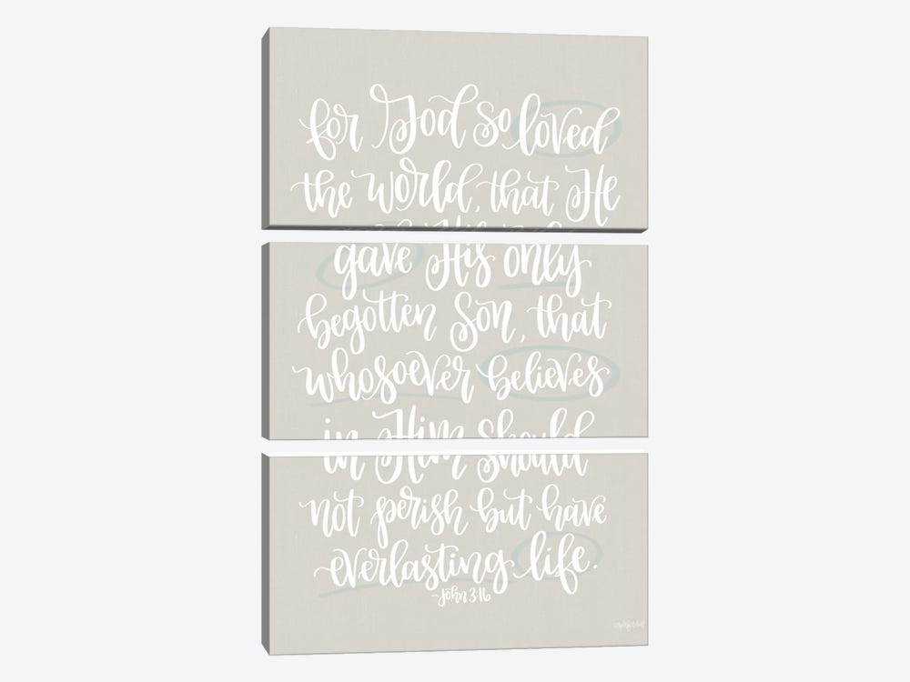 John 3:16 by Imperfect Dust 3-piece Art Print