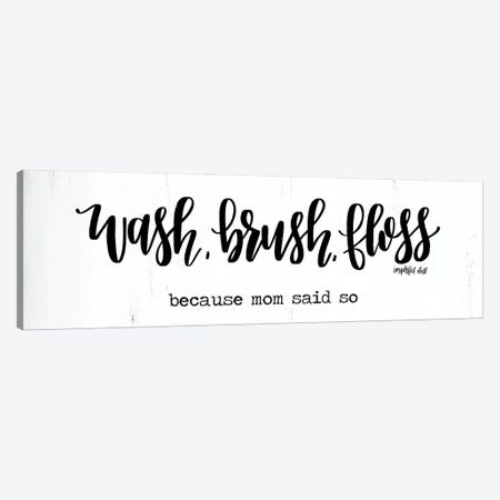 Wash Brush Floss Canvas Print #IMD272} by Imperfect Dust Canvas Artwork