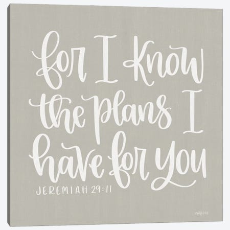 For I Know The Plans II Canvas Print #IMD276} by Imperfect Dust Canvas Print