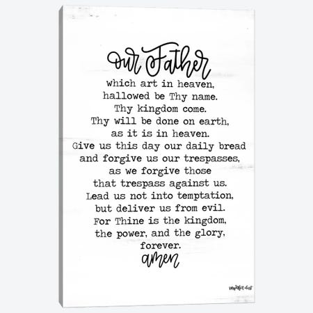 Lord's Prayer Canvas Print #IMD28} by Imperfect Dust Art Print