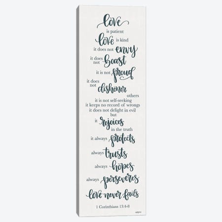 Love Is Patient Canvas Print #IMD292} by Imperfect Dust Canvas Art