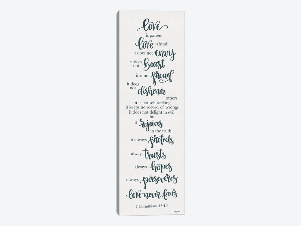 Love Is Patient by Imperfect Dust 1-piece Canvas Wall Art