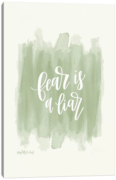 Fear is a Liar Canvas Art Print - Imperfect Dust