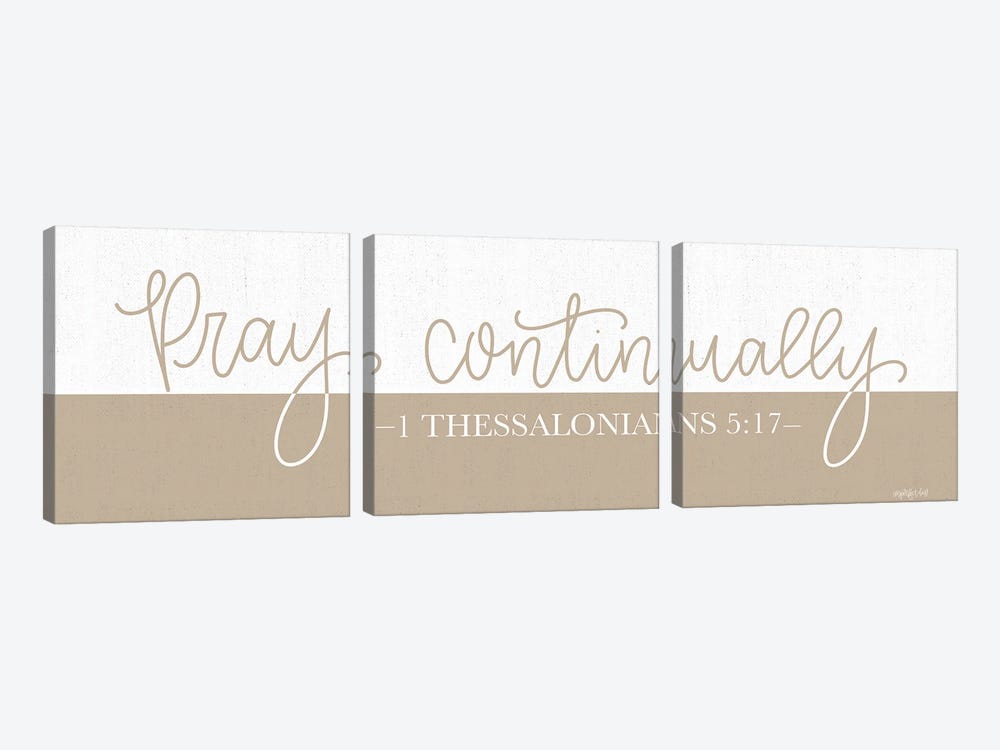 Pray Continually by Imperfect Dust 3-piece Canvas Wall Art