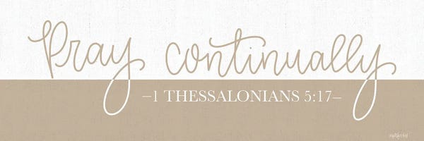 Large Minimalist Art - Canvas Prints: Pray Continually by Imperfect Dust