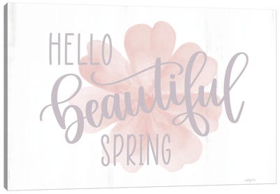 Hello Beautiful Spring Canvas Art Print - Imperfect Dust