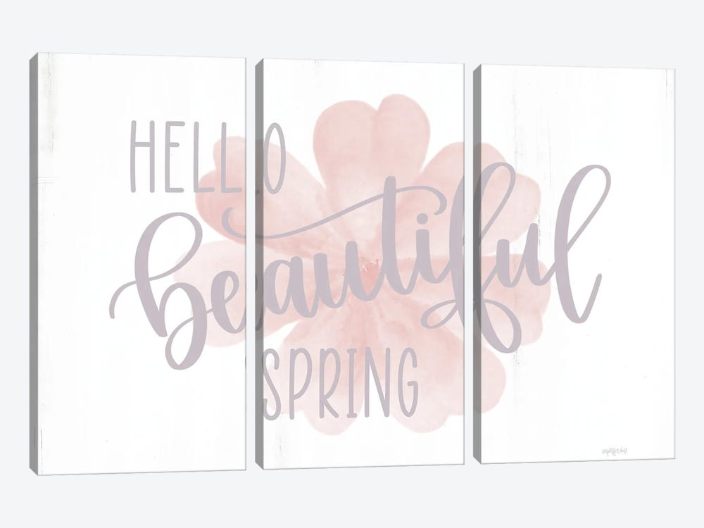 Hello Beautiful Spring by Imperfect Dust 3-piece Canvas Artwork