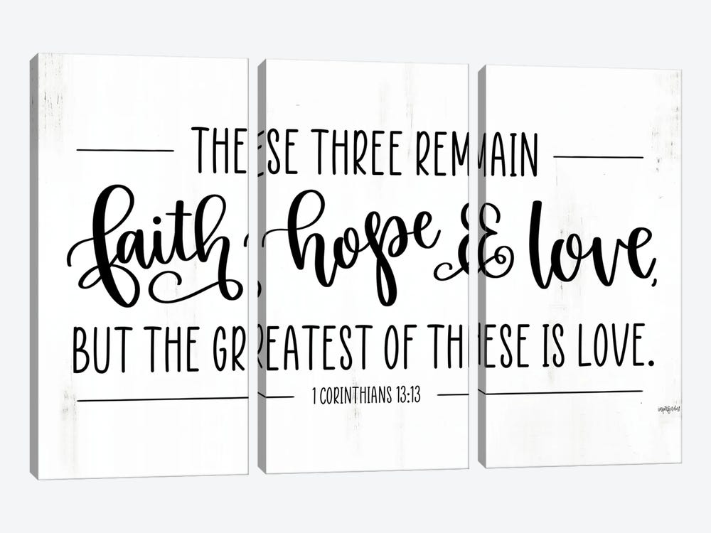 Faith, Hope & Love by Imperfect Dust 3-piece Art Print