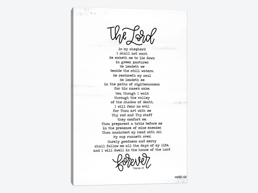 Psalm 23 by Imperfect Dust 1-piece Canvas Art Print