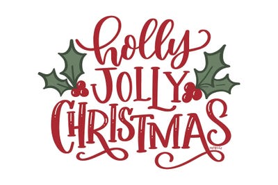 Holly Jolly Christmas by Imperfect Dust metal wall art