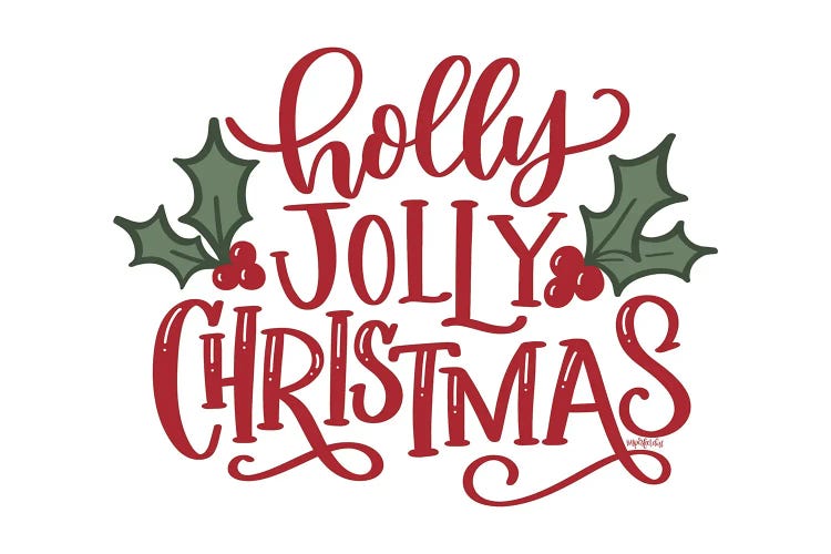 Holly Jolly Christmas by Imperfect Dust canvas print