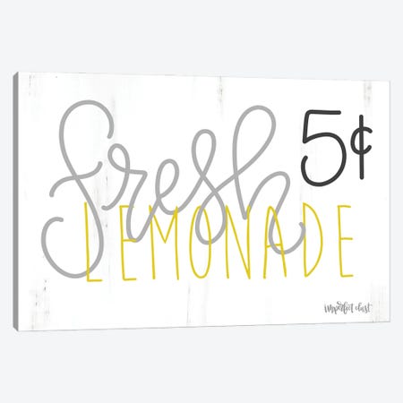 Fresh Lemonade Canvas Print #IMD51} by Imperfect Dust Canvas Wall Art
