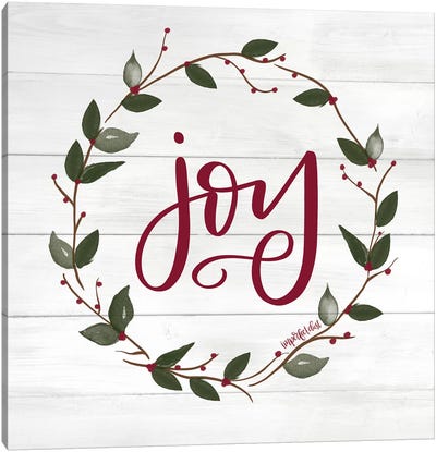 Joy Canvas Art Print - Christmas Signs & Sentiments