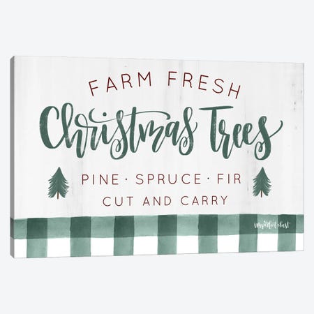 Farm Fresh Christmas Trees  Canvas Print #IMD91} by Imperfect Dust Canvas Artwork