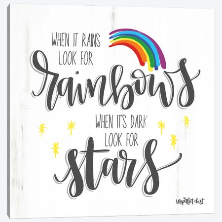 Rainbows and Stars Canvas Print #IMD9} by Imperfect Dust Canvas Wall Art