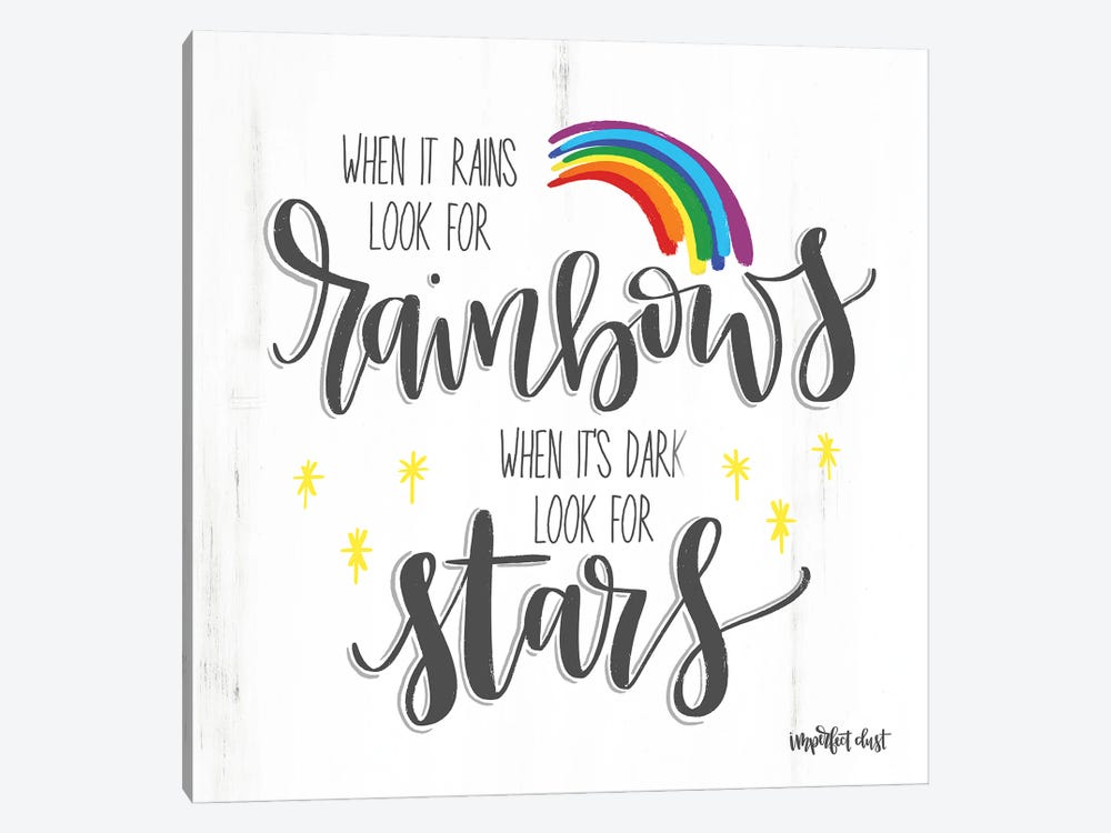 Rainbows and Stars by Imperfect Dust 1-piece Canvas Artwork