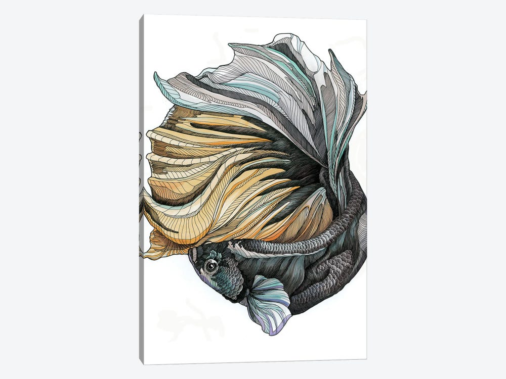 Siamese Fighting Fish II by Irene Meniconi 1-piece Canvas Artwork