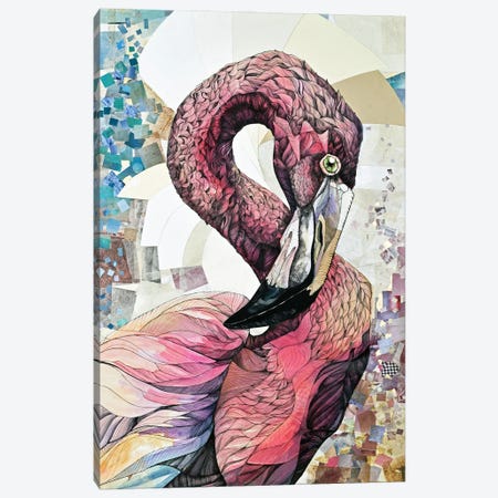 Being Flamingo: The Big Pink Canvas Print #IMN1} by Irene Meniconi Canvas Wall Art