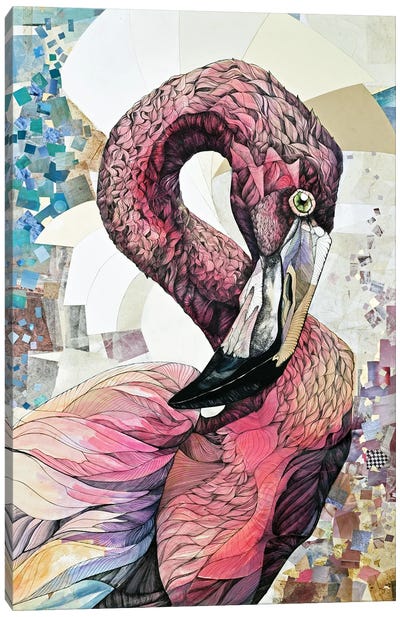 Being Flamingo: The Big Pink Canvas Art Print - Irene Meniconi