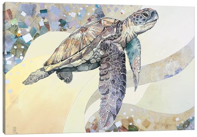 Sea Turtle Canvas Art Print - Irene Meniconi